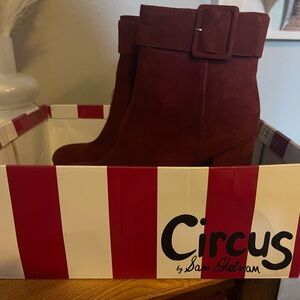 Circus by Sam Edelman Burgundy Ankle Boots